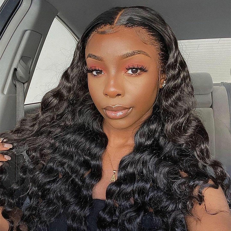Virgin Human Hair 13x4 Loose Wave Lace Front Wigs